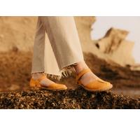 Riemchenballerina JOSEF SEIBEL "ROSALIE 42", Damen, Gr. 40, braun (cognac, uni), Leder, Schuhe Riemchenballerina, Sandale, Spangenschuh, Komfortschuh mit Klettverschluss (20502123-40) cognac, uni