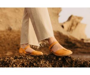 Riemchenballerina JOSEF SEIBEL "ROSALIE 42", Damen, Gr. 44, braun (cognac, uni), Leder, Schuhe Riemchenballerina, Sandale, Spangenschuh, Komfortschuh mit Klettverschluss (20502123-44) cognac, uni