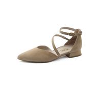 Paul Green Damen Ballerina, Frauen Riemchenballerinas,Ballerina-Schuhe,Ballett-Schuhe,Ballet-Flats,flach,Ausgehschuhe,Beige (Dakar),38.5 EU / 5.5 UK