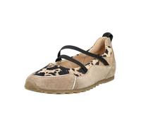 Paul Green Ballerina Mary-Jane 1191-049 Beige Veloursleder Leopard Damen Größe 42,5