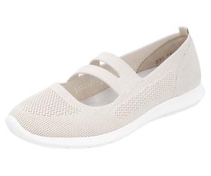 Riemchenballerina REMONTE, Damen, Gr. 37, beige (creme), Textil, Schuhe Riemchenballerina, Halbschuh, Freizeitschuh, Komfortschuh mit herausnehmbarer Einlage (23515054-37) creme