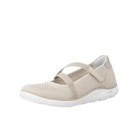 Riemchenballerina REMONTE, Damen, Gr. 38, beige (hellbeige), Lederimitat, Textil, Basic, Schuhe Riemchenballerina, Klettschuh, Slipper mit Lite´n Soft-Ausstattung (14182624-38) hellbeige