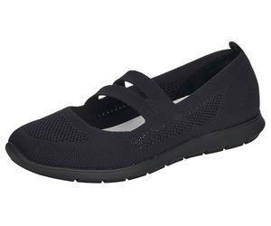 Riemchenballerina REMONTE, Damen, Gr. 43, schwarz, Textil, Schuhe Riemchenballerina, Slipper, Schlupfschuh, Slip-On Sneaker im sportiven Design (85451501-43) schwarz