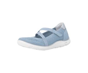 Riemchenballerina REMONTE "Remonte Ballerinas Textil", Damen, Gr. 39, blau (aqua), Textil, Schuhe Riemchenballerina (71835645-39) aqua