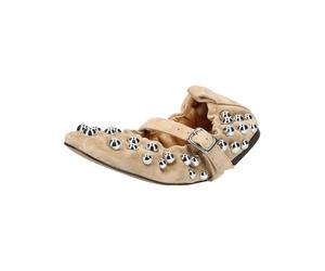 Riemchenballerina STEVE MADDEN "STEVE MADDEN Ballerinas Leder", Damen, Gr. 40, beige (braun), Leder, Schuhe Riemchenballerina (10677949-40) braun