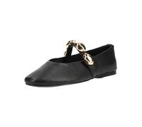 Riemchenballerina STEVE MADDEN "STEVE MADDEN Ballerinas Leder", Damen, Gr. 40, schwarz, Leder, Schuhe Riemchenballerina (89596422-40) schwarz