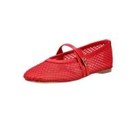 Riemchenballerina STEVE MADDEN "STEVE MADDEN Ballerinas Lederimitat/Textil", Damen, Gr. 40, cherry, Lederimitat, Textil, Schuhe Riemchenballerina (44283215-40) cherry