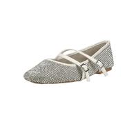 Riemchenballerina STEVE MADDEN "STEVE MADDEN Ballerinas Textil", Damen, Gr. 38, ivory, Textil, Schuhe Riemchenballerina (94980249-38) ivory