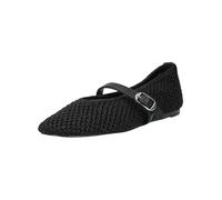 Riemchenballerina STEVE MADDEN "STEVE MADDEN Ballerinas Textil", Damen, Gr. 40, schwarz, Textil, Schuhe Riemchenballerina (10712148-40) schwarz