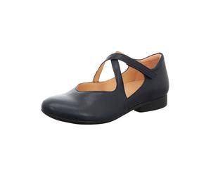 Riemchenballerina THINK "Think Ballerinas Leder", Damen, Gr. 39, blau, Leder, Schuhe Riemchenballerina (24715709-39) blau
