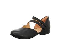 Riemchenballerina THINK "Think Ballerinas Leder", Damen, Gr. 40, schwarz, Leder, Schuhe Riemchenballerina (94781920-40) schwarz