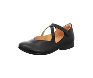 Riemchenballerina THINK "Think Ballerinas Nappaleder", Damen, Gr. 39,5, schwarz (schwarz, schwarz), Nappaleder, Schuhe Riemchenballerina (66887763-39,5) schwarz, schwarz