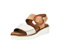 Riemchensandale ARA "Ara Sandalen Glattleder", Damen, Gr. 39, beige (weiß, braun), Glattleder, Schuhe Riemchensandale (56185227-39) weiß, braun