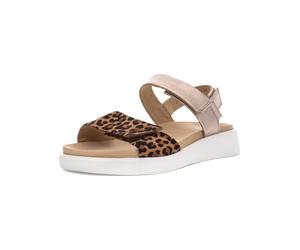 Riemchensandale ARA "Ara Sandalen Leder", Damen, Gr. 38, gold, Leder, Schuhe Riemchensandale (83853309-38) gold