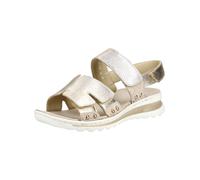 Riemchensandale ARA "Ara Sandalen Leder", Damen, Gr. 41, silber (sand), Leder, Schuhe Riemchensandale (50182931-41) sand