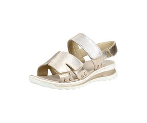 Riemchensandale ARA "Ara Sandalen Leder", Damen, Gr. 41, silber (sand), Leder, Schuhe Riemchensandale (50182931-41) sand