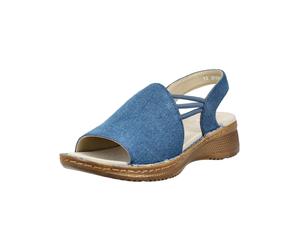 Riemchensandale ARA "Ara Sandalen Textil", Damen, Gr. 38, blau, Textil, Schuhe Riemchensandale (74119417-38) blau