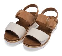 Riemchensandale ARA "Ara Sandalen Glattleder", Damen, Gr. 43, weiß, braun, Glattleder, Schuhe Riemchensandale (56185227-43) weiß, braun