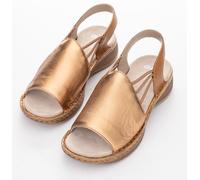 Riemchensandale ARA "HAWAII", Damen, Gr. 36, braun, Glattleder, Schuhe Riemchensandale, Sandalette, Festtagsschuh in Bequemweite G (= weit) (39589069-36) braun