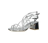 Riemchensandale BUFFALO "Buffalo Sandalen Lederimitat", Damen, Gr. 37, silber, Lederimitat, Schuhe Riemchensandale (74679851-37)