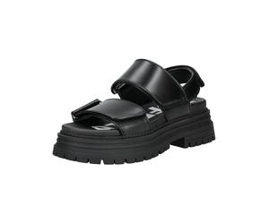 Riemchensandale BUFFALO "Buffalo Sandalen Lederimitat", Damen, Gr. 39, schwarz, Lederimitat, Schuhe Riemchensandale (50004610-39) schwarz
