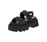Riemchensandale BUFFALO "Buffalo Sandalen Lederimitat", Damen, Gr. 40, schwarz, Lederimitat, Schuhe Riemchensandale (36164052-40) schwarz