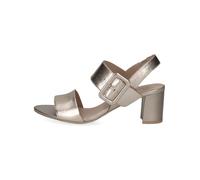 Riemchensandale CAPRICE "Caprice Sandalen Leder", Damen, Gr. 37,5, grau (platin), Leder, Schuhe Riemchensandale (42940116-37,5) platin