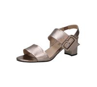 Riemchensandale CAPRICE "Caprice Sandalen Leder", Damen, Gr. 37, braun, gold, Leder, Schuhe Riemchensandale (66285333-37) braun, gold