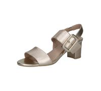 Riemchensandale CAPRICE "Caprice Sandalen Leder", Damen, Gr. 39, gold, Leder, Schuhe Riemchensandale (69372762-39) gold