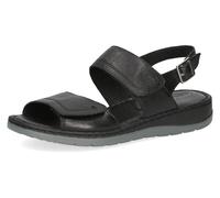 Riemchensandale CAPRICE, Damen, Gr. 38, schwarz, Nappaleder, Schuhe Riemchensandale, Keilsandalette, Sommerschuh, Bequemschuh mit vrestellbarer Schnalle (70622608-38)