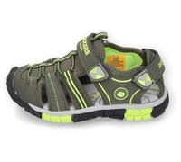 Riemchensandale DOCKERS BY GERLI, Kinder, Gr. 28, grün (khaki, lemon), Nubuklederimitat, Textil, Schuhe Riemchensandale, mit kontrastfarbenen Details (73533413-28) khaki, lemon