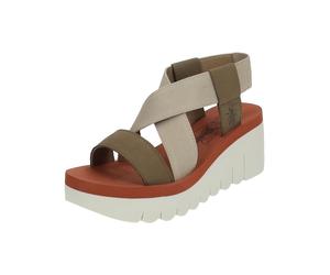 Riemchensandale FLY LONDON "Fly London Sandalen Leder", Damen, Gr. 39, mehrfarbig, Leder, Schuhe Riemchensandale (72223005-39) mehrfarbig