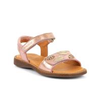 Riemchensandale FRODDO "LORINE_LUNA", Mädchen, Gr. 32, rosa, goldfarben, Nubukleder, Glitzer, metallic, festlich, Schuhe Riemchensandale, Sommerschuh, Sandalette, Klettschuh mit Verzierung (39585720-3