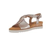 Riemchensandale GABOR COMFORT "Gabor Comfort Sandalen Leder", Damen, Gr. 37,5, puder, Leder, Schuhe Riemchensandale (37637243-37,5)