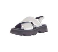 Riemchensandale GABOR COMFORT "Gabor Comfort Sandalen Leder", Damen, Gr. 38,5, silber, Leder, Schuhe Riemchensandale (83330063-38,5) silber