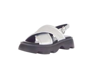 Riemchensandale GABOR COMFORT "Gabor Comfort Sandalen Leder", Damen, Gr. 39, silber, Leder, Schuhe Riemchensandale (83330063-39) silber