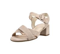 Riemchensandale GABOR COMFORT "Gabor Comfort Sandalen Veloursleder", Damen, Gr. 39, beige, Veloursleder, Schuhe Riemchensandale (69074356-39) beige