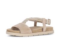 Riemchensandale GABOR, Damen, Gr. 42, sand, Ziegenveloursleder, Schuhe Riemchensandale, Plateau, Sandalette, Sommerschuh mit funkelnden Strasssteichen (85472017-42) sand