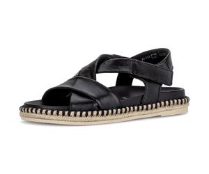 Riemchensandale GABOR, Damen, Gr. 42, schwarz, Nappaleder, Schuhe Riemchensandale, Plateau, Sandalette mit weichen Riemchen (38058925-42) schwarz