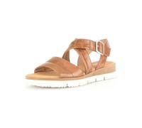 Riemchensandale GABOR "Gabor Sandalen Leder", Damen, Gr. 38,5, braun (camel), Leder, Schuhe Riemchensandale (85499424-38,5)