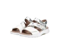 Riemchensandale GABOR "Gabor Sandalen Leder", Damen, Gr. 39, silber (silber, weiß), Leder, Schuhe Riemchensandale (62404211-39) silber, weiß
