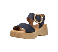 Riemchensandale GABOR "Gabor Sandalen Leder", Damen, Gr. 40,5, blau (marine), Leder, Schuhe Riemchensandale (36032321-40,5) marine