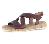 Riemchensandale GABOR "RHODOS", Damen, Gr. 36, braun, Kalbsleder, unifarben, Schuhe Riemchensandale, Keilsandalette, Sommerschuh, Komfortschuh in Weite G (= weit) (20169233-36)