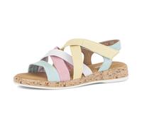 Riemchensandale GABOR "Rhodos", Damen, Gr. 40, bunt (multi), Nappaleder, Schuhe Riemchensandale, Sandalette, Sommerschuh im Kontrast-Look, G-Weite (72145650-40) multi