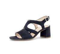 Gabor Damen Riemchensandalen, Frauen Sandalen,Rolling-Soft,Basic,Derby,Silber,rosa,grau,beige,Lack,braun,klassisch,pink,Dark-Blue,37.5 EU / 4.5 UK