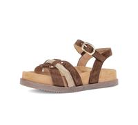 Gabor Damen Riemchensandalen, Frauen Sandalen,Optifit,Hovercraft,atmungs-aktiv,sacchetto,sportlich,Weiss,schwarz,Jollys,Cacao/Gold,37 EU / 4 UK