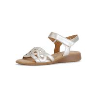 Riemchensandale GABOR "Riemchensandale", Damen, Gr. 38,5, silber, Schuhe Riemchensandale (19606161-38,5) silber
