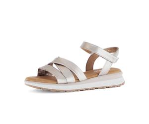 Riemchensandale GABOR "Riemchensandale", Damen, Gr. 38, silber (gold), Schuhe Riemchensandale (68436010-38) gold