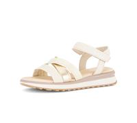 Keilsandalette GABOR COMFORT "Gabor Comfort Sandalen Glattleder", Damen, Gr. 39, vanille, Glattleder, Schuhe (21832807-39) vanille