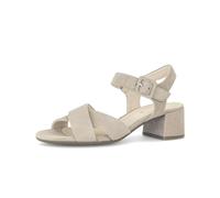 Riemchensandale GABOR COMFORT "Gabor Comfort Sandalen Veloursleder", Damen, Gr. 40, beige, Veloursleder, Schuhe Riemchensandale (69074356-40) beige